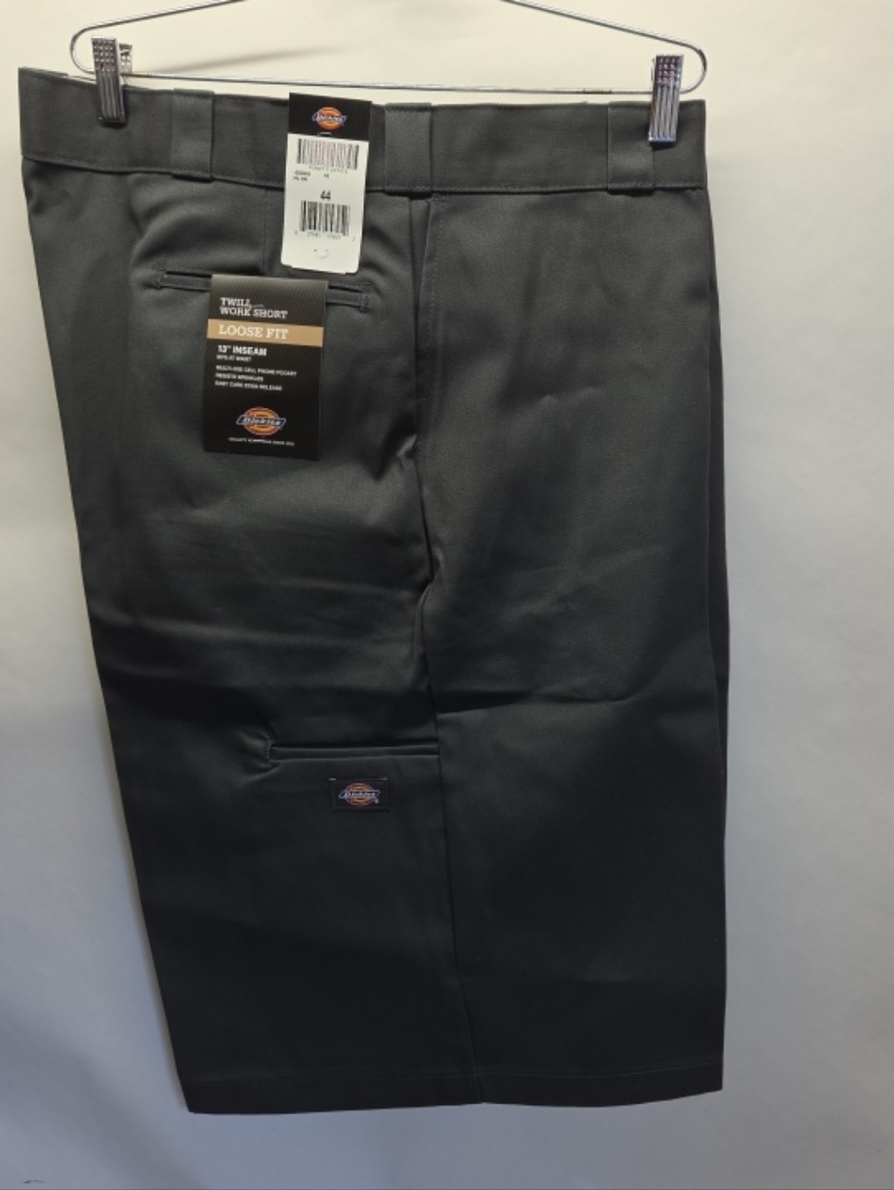 Dickies Twill Work Shorts Mens 44 Charcoal Loose Fit 13 Inseam Cell Pocket